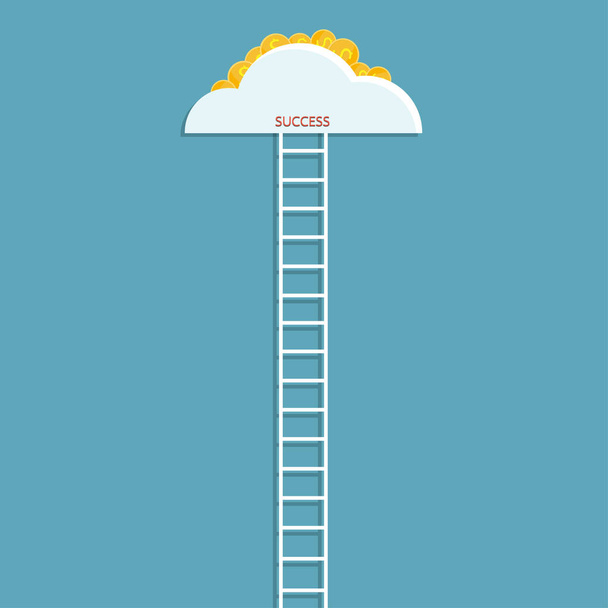 ladder van succes - Vector, afbeelding