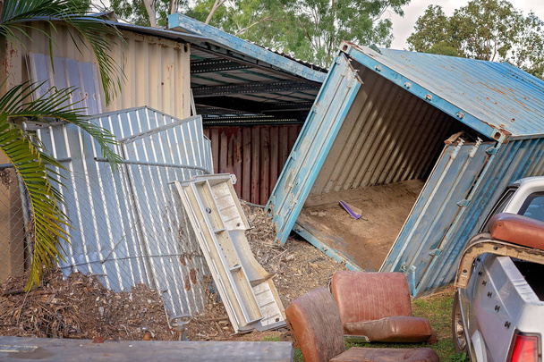 A Storage Container After Flood Waters Recede - Photo, Image