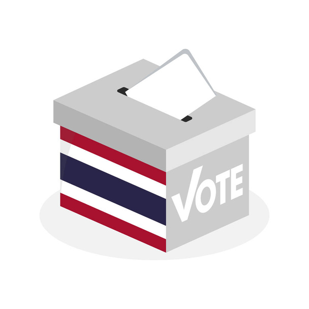 Volební hlasovací pole s kombinací příznaků thajské země - Vektor, obrázek