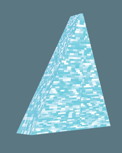 Parisian triangular tower. Layout, illustration - Vector, Image