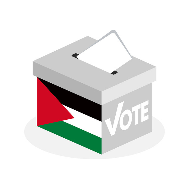 Választási szavazással a palesztin állam zászlóinak kombinációjával - Vektor, kép