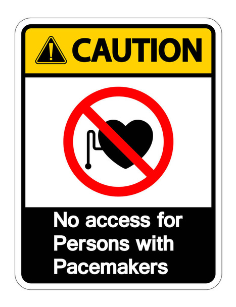  Aucun accès pour les personnes avec signe de symbole de pacemaker isoler sur fond blanc, illustration vectorielle
 - Vecteur, image