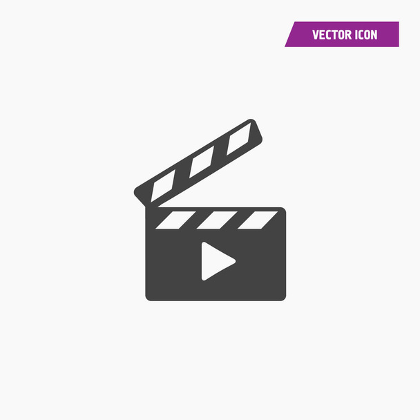 Black white movie casting clapper icon  - Vector, Image