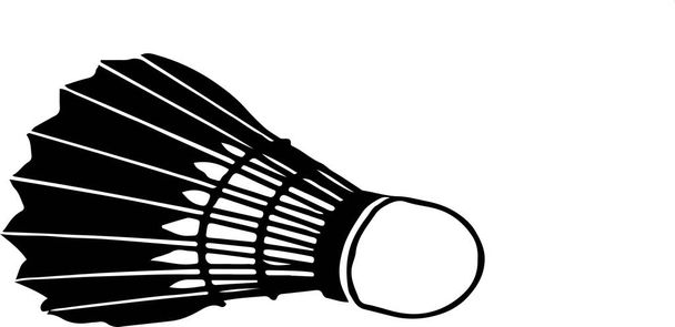 Badminton-Symbol auf weißem Hintergrund - Vektor, Bild
