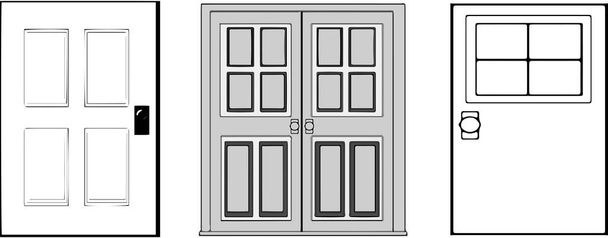 door icon on white background - Vector, Image