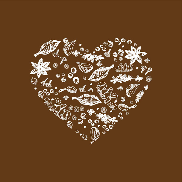 Rakkaus mauste logo vektori malli
 - Vektori, kuva