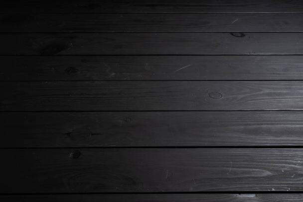 black wooden planks  background,  natural texture - Foto, immagini
