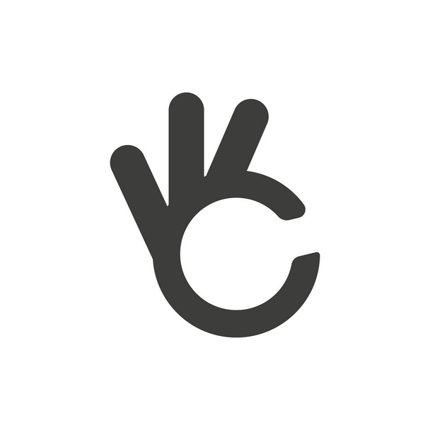 Šablona návrhu ikony gesta dobrá a OK - Vektor, obrázek