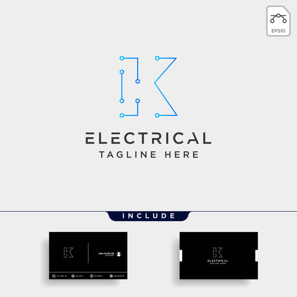 connecter ou électrique k logo conception vectoriel icône élément isolé
 - Vecteur, image