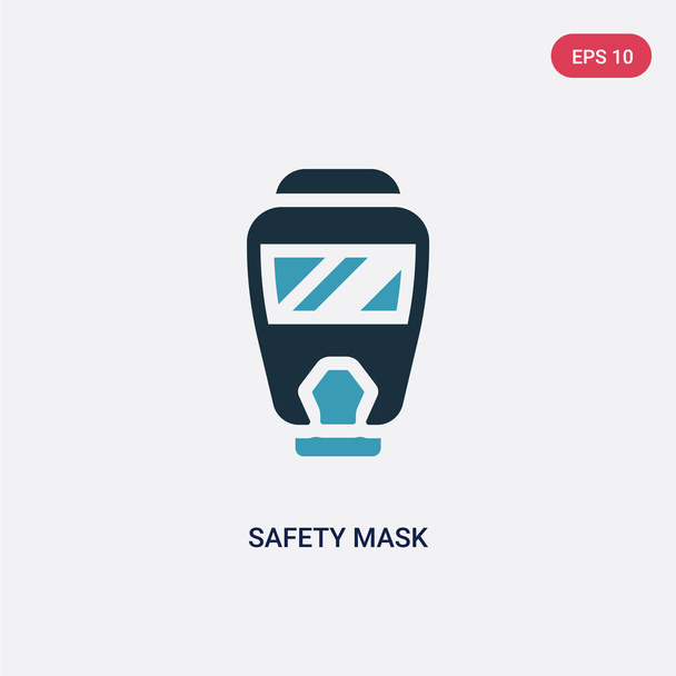 two color safety mask vector icon from industry concept. isolate - Вектор,изображение