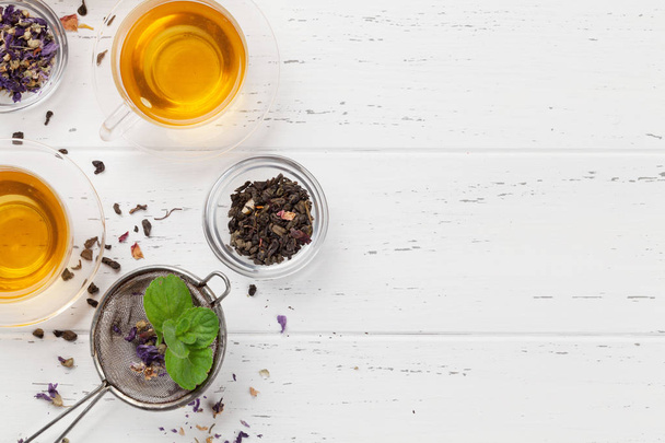 Different herbal and fruit teas - Foto, Imagem