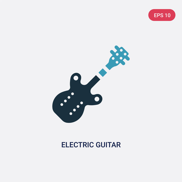 two color electric guitar vector icon from united states concept - Vektor, obrázek
