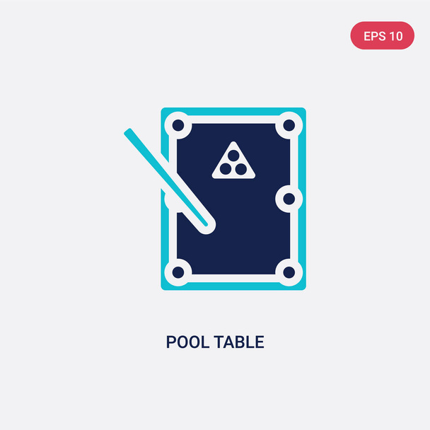 two color pool table vector icon from gaming concept. isolated b - Διάνυσμα, εικόνα