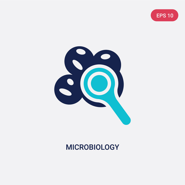 two color microbiology vector icon from chemistry concept. isola - Вектор,изображение