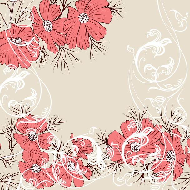 Floral vector background - Vector, afbeelding