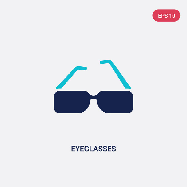 two color eyeglasses vector icon from fashion and commerce conce - Vector, Image