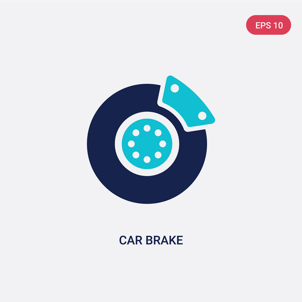 two color car brake vector icon from car parts concept. isolated - Διάνυσμα, εικόνα