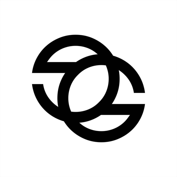 GG, GOG, eG, eOG, логотип компании eSG initials
 - Вектор,изображение