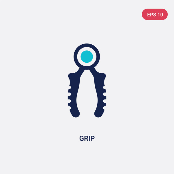 two color grip vector icon from gym and fitness concept. isolate - Вектор, зображення