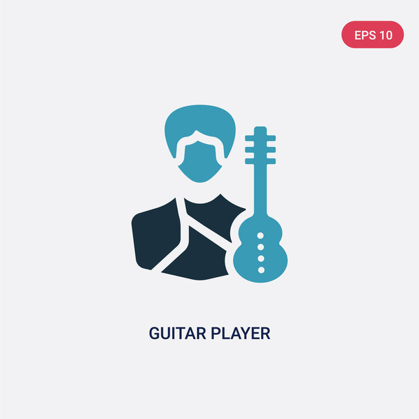 two color guitar player vector icon from professions & jobs conc - ベクター画像