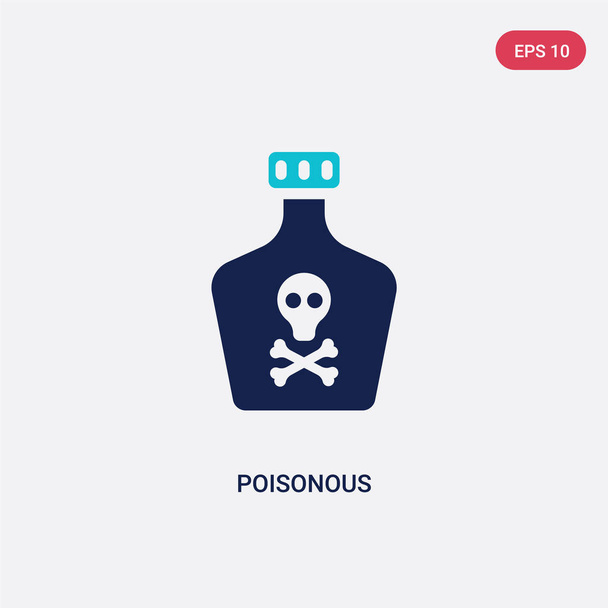 two color poisonous vector icon from health and medical concept. - Διάνυσμα, εικόνα