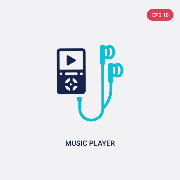 two color music player vector icon from electronic devices conce - Vektor, obrázek