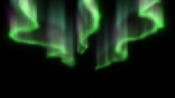 grüne Nordlichter auf schwarzem bkacground abstract - Foto, Bild