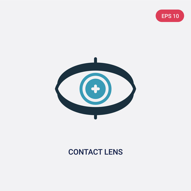 two color contact lens vector icon from technology concept. isol - Vektor, Bild