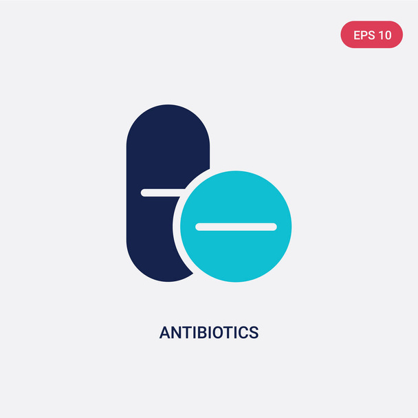two color antibiotics vector icon from health and medical concep - Διάνυσμα, εικόνα