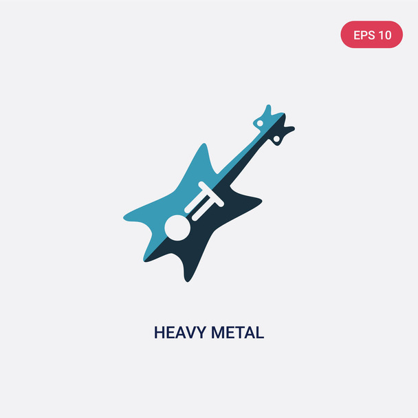 two color heavy metal vector icon from music concept. isolated b - Vektor, obrázek