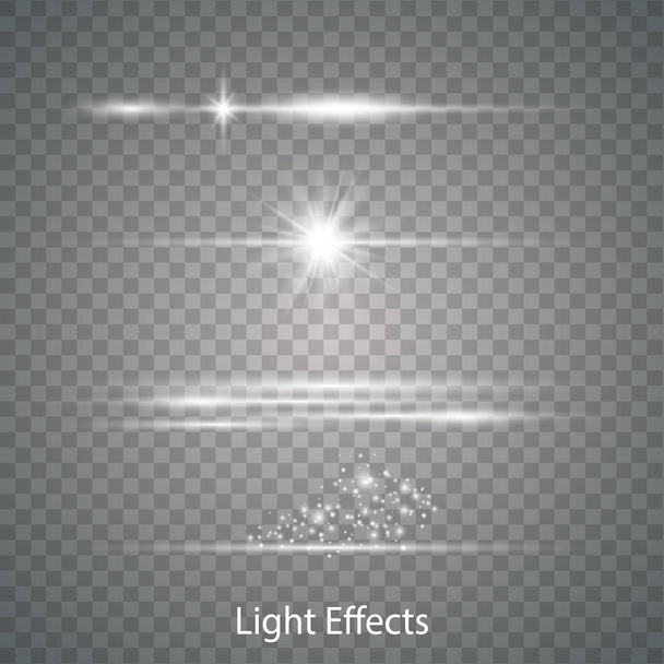 Φαινόμενα φωτός φωτοβολίδων οπτικών φακών - Διάνυσμα, εικόνα