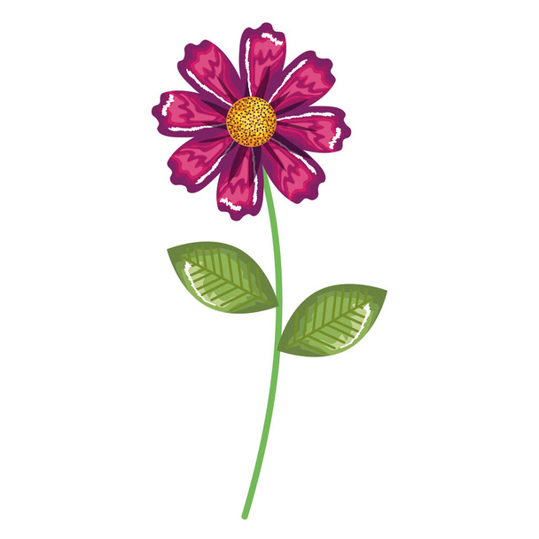 flores y hojas icono decorativo
 - Vector, imagen