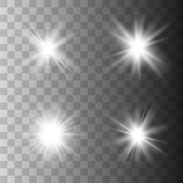 Set of Glowing lights effect.  - Vector, Image