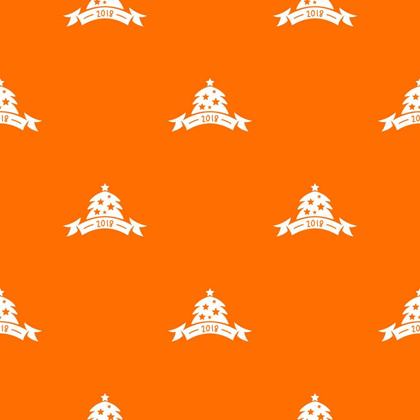 Christmas tree pattern vector orange - Διάνυσμα, εικόνα