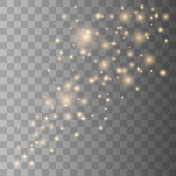 Gold glittering star dust trail  - Vector, Image