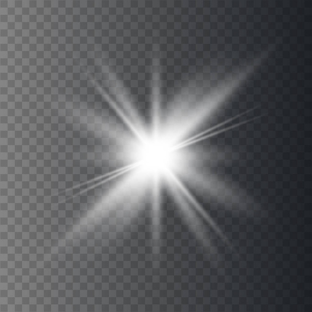 Fehér ragyogó fények  - Vektor, kép