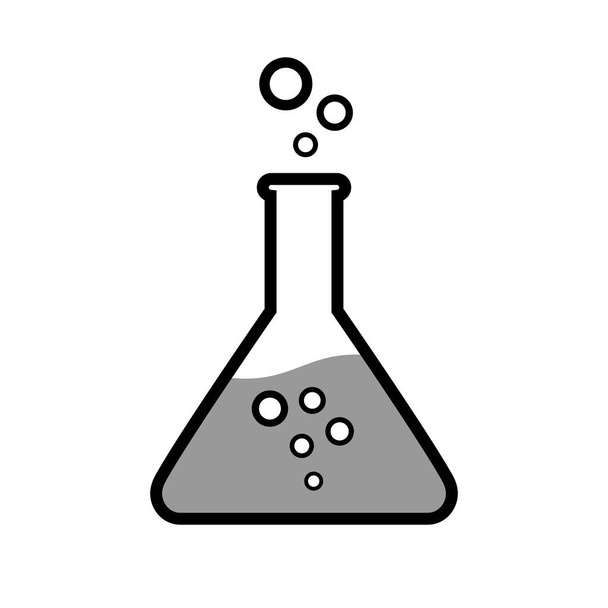 Laborglasvektorsymbol auf weißem Hintergrund - Vektor, Bild