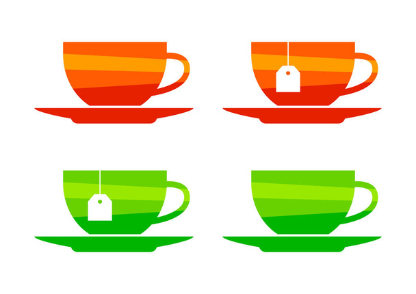 Čaj pohár vektorové ikony  - Vektor, obrázek