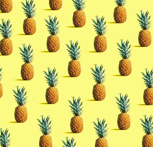 Pineapples on a solid color background - Zdjęcie, obraz
