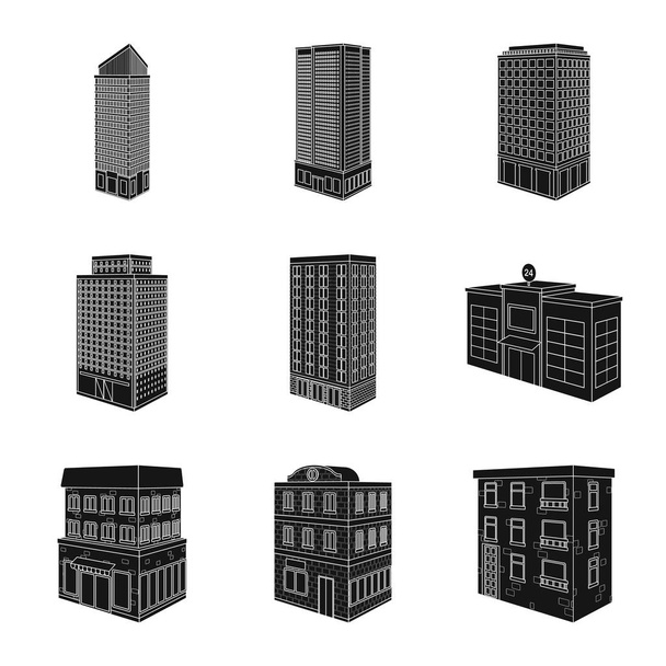 Isolated object of architecture and estate icon. Collection of architecture and build vector icon for stock. - Vektor, Bild