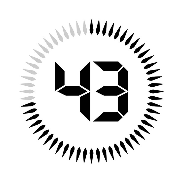 De minuten-of seconden timer - Vector, afbeelding