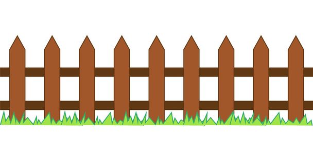 Picket fence, wooden textured - Vector, Image