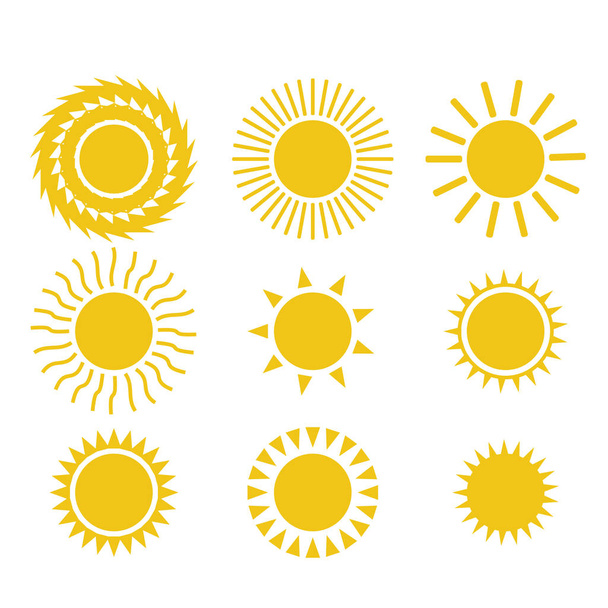 Sun icon set. - Vector, Image