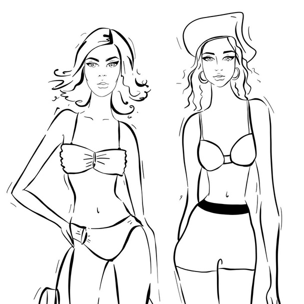 mujer sexy en bikini traje de baño. moda playa de verano. Hermosa g
 - Foto, Imagen