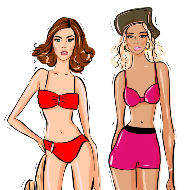 donna sexy in costume da bagno in bikini. moda spiaggia estiva. Bella g
 - Foto, immagini