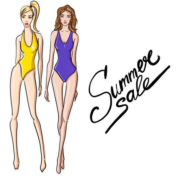 mujer sexy en bikini traje de baño. moda playa de verano. Hermosa g
 - Foto, Imagen
