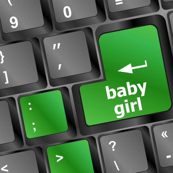 Keyboard with baby girl word on computer button - Fotografie, Obrázek
