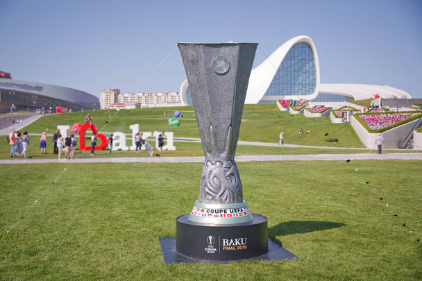 Ligue des champions UEFA. UEFA Cup milieux blancs Bakou Finale 2019. Coupe Uefa. Ligue Europa 2019
 - Photo, image