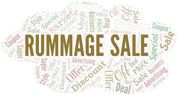 Rummage Sale Word Cloud. Wordcloud hecho con texto
. - Vector, Imagen