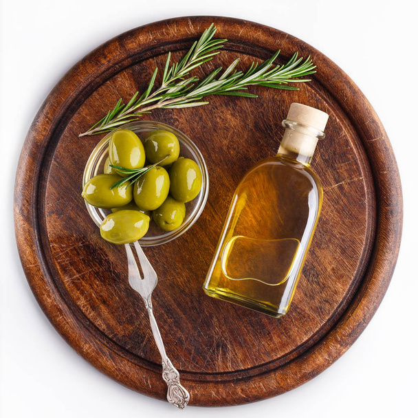 Yunan yağı ve zeytin konsepti - Fotoğraf, Görsel